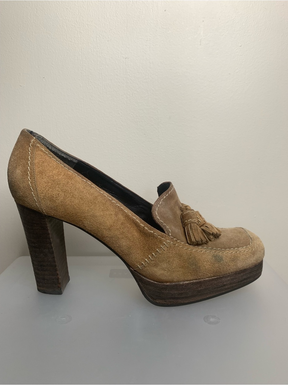 Stuart Weitzman Leather Tassel Heels 9.5